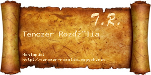 Tenczer Rozália névjegykártya