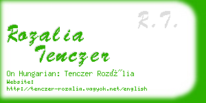 rozalia tenczer business card